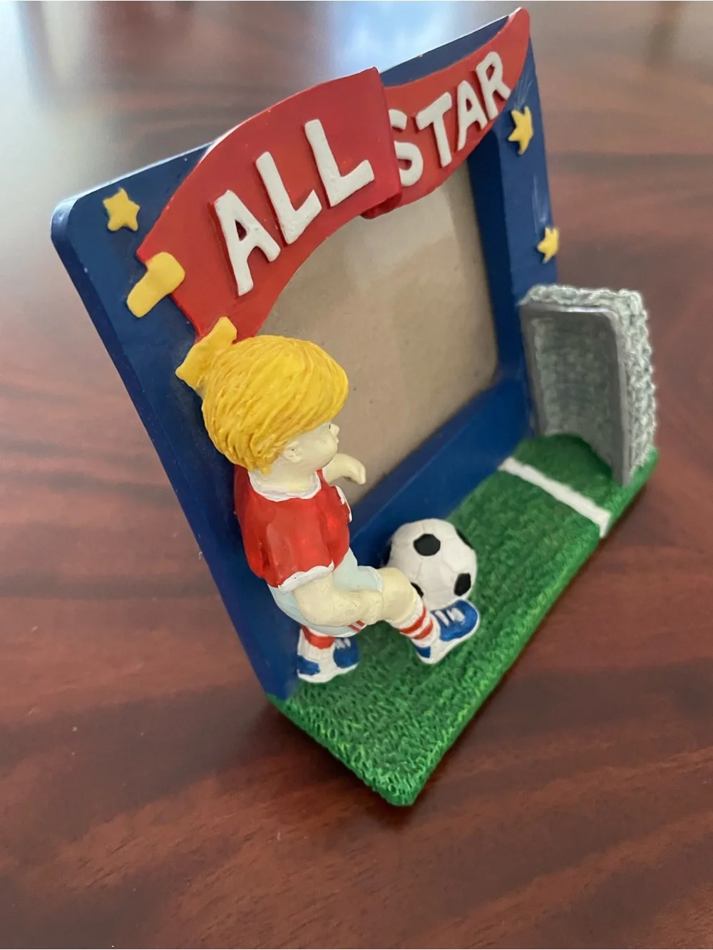 All Star Soccer Photo Frame - Blue, Red, Green